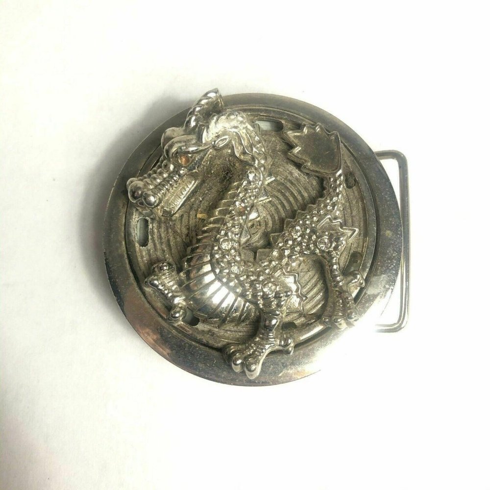 Dragon Belt Buckle 3" Wide 3" Tall